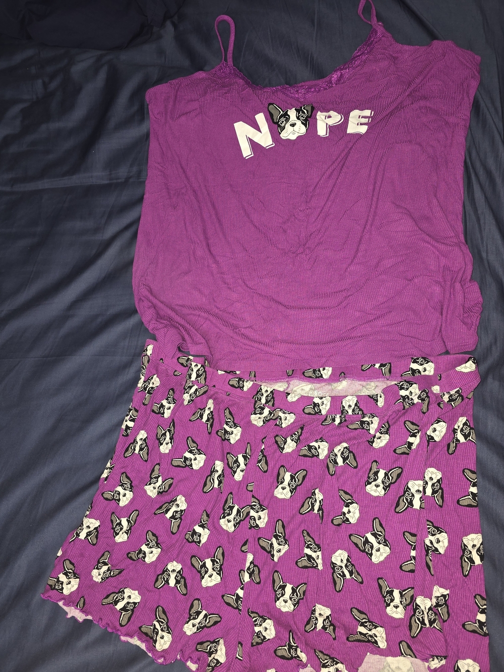 torrid Purple Camisole & Dog-Print Shorts Pajama Set